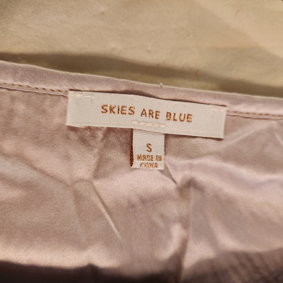 Skies Are Blue Top, Silver Sequined Cropped, Sz Small EUC Party, Cocktail, Club - Picture 12 of 14